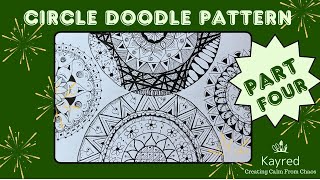 Circle Doodle Pattern Project and Chat  Easy project to practice doodling  while relieving stress.