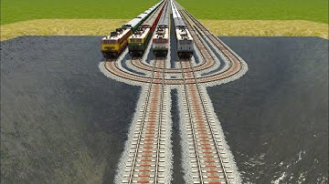 4+🫡DAIMOND RISKY RAILROAD CROSSING || BEAMNG DRIVE SIMULATOR || train sim wold