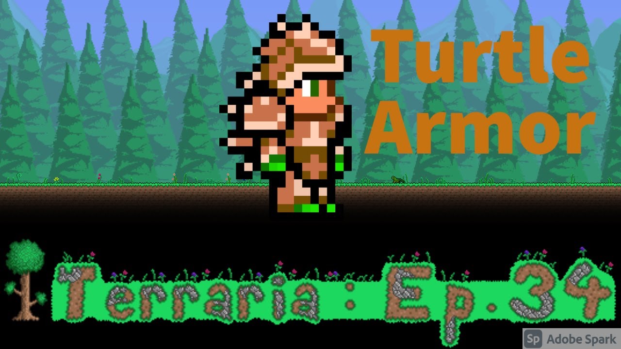 Making Full Turtle Armor In Terraria:Ep.34 