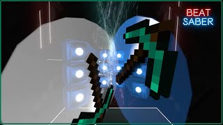 Mining diamonds with a Blender in Beat Saber | Minecraft Beat Saber