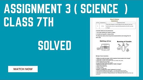 Assignment 3 Science class 7th English medium. Solved MCQ ( CEP Worksheet 3 )