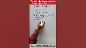 the Intervals where the function is increasing and decreasing