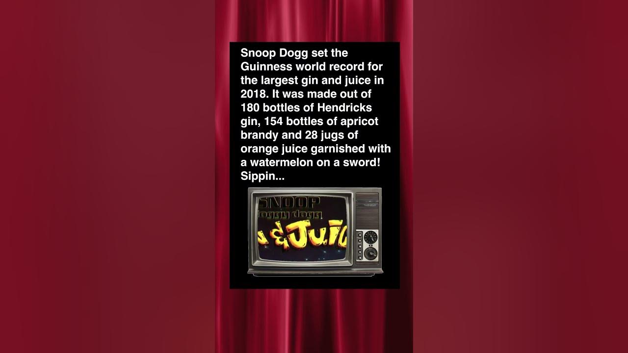 Snoop Dogg Made the World’s Biggest Gin & Juice 🍹🔥#snoopdogg #worldrecord #relatable