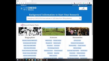 Using Credo Reference 2020