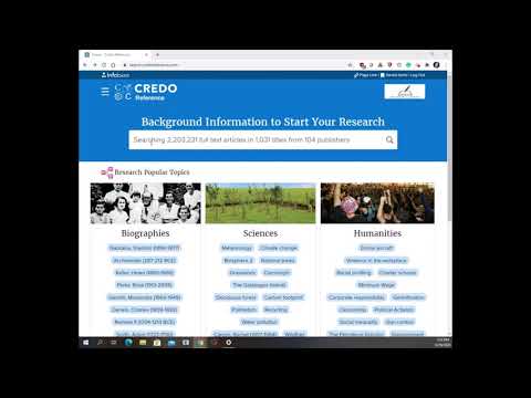Using Credo Reference