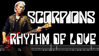 Scorpions - Rhythm of Love (🔴Accurate Bass Tabs | Notation) By @ChamisBass  #chamisbass #scorpion Resimi