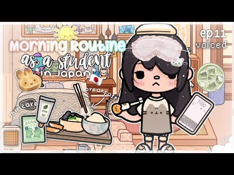 ||🌤۶ৎ MORNING ROUTINE As a Student Living In Japan🇯🇵🥛|| *voiced🎙*// Toca Boca Life Roleplay 🌸 ୧꒱