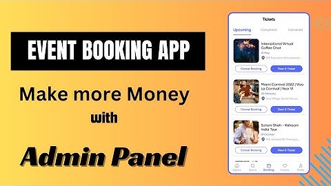 Events Booking App with Admin Panel | Book Ticket Online and Make More Money