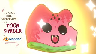 Cute Toon Watermelon in Blender 4 - Stylized Character Creation Timelapse