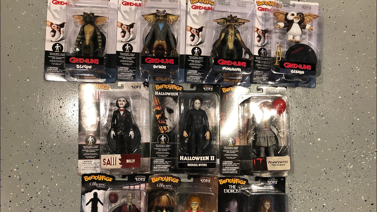 Toy review of Noble Toys Bendyfigs horror line of action figures