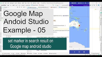 set marker in search result on Google map android studio | Google map android studio example - 05