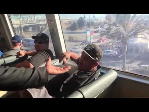 Oakland Raiders Zennie62 Fan On BART After Game #ATLvsOAK