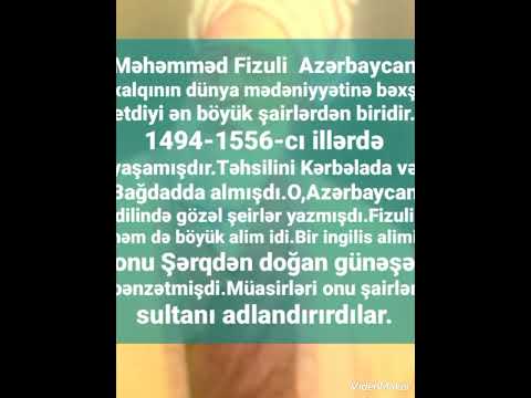 Məhəmməd Fizuli haqqında məlumat.