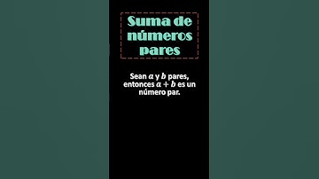 ¿La suma de dos pares da un par?
