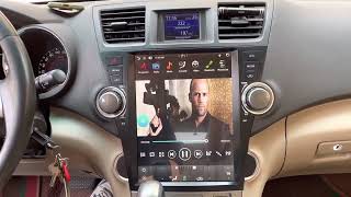 Car Stereo toyota highlander 2008-2013 12.1 inch Tesla Style Screen with Carplay Android auto