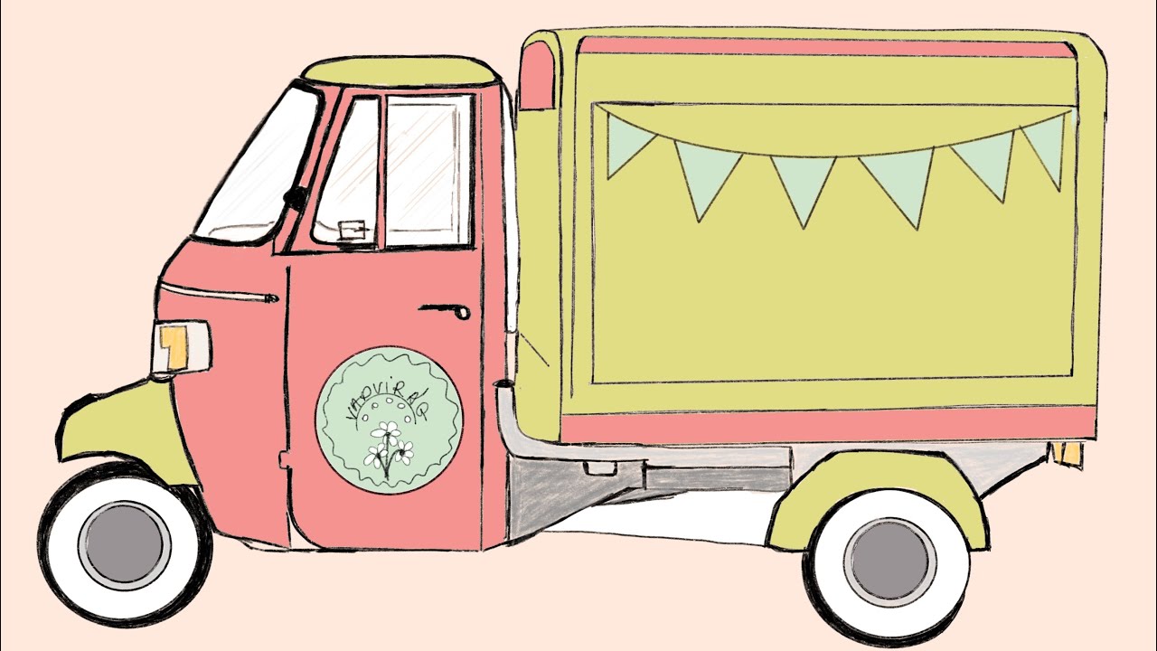 Procreate - coloring a Piaggio on Ipad Pro - YouTube