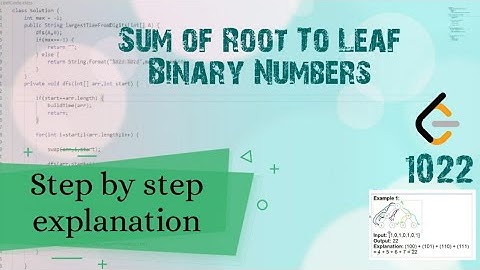 Sum of Root To Leaf Binary Numbers LeetCode September Challenge | LeetCode 1022