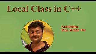 Local class in C++