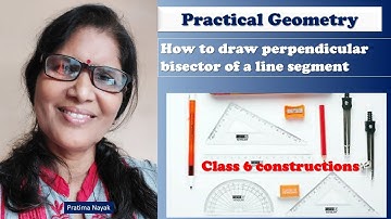 How to construct perpendicular bisector of a line segment | Practical Geometry Class 6 |