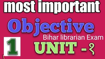 Library science #UNIT - 1 #Objective [Q+Ans]