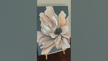 texture flower painting with resin coat #shortsvideo #diy #trendingmusic #artwork