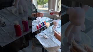 Fluid Bearbuild painting🎨🧸 #artscraft #coupleshorts #datenight