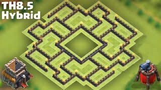 Clash Of Clans Town Hall 8.5 Th8.5 With Air Defense All Storages Queen Hybrid Base