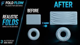 How to Create Realistic Fabric & Leather Folds in 3ds Max | FoldFlow Tutorial #3dsmax  #plugins