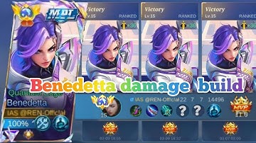 Moba Legends 5v5 benedetta damage build 