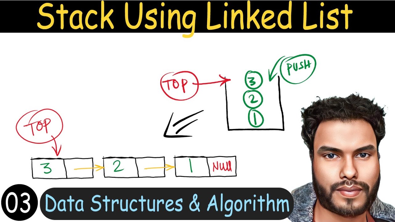 03 - Implement Stack Using Linked List | Stack in Hindi - YouTube