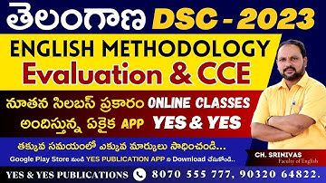 TS DSC 2023 _ ENGLISH METHODOLOGY NEW SYLLABUS_EVALUATION & CCE_MENTORSHIP ADMISSIONS 1 రోజు మాత్రమే