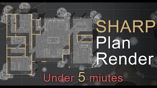 How to Render Architecture Floor Plans UNDER 5 MINUTES Using Photoshop