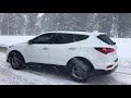 Hyundai Santa Fe off road, in the snow