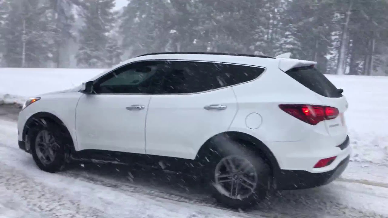 Hyundai Santa Fe off road, in the snow YouTube