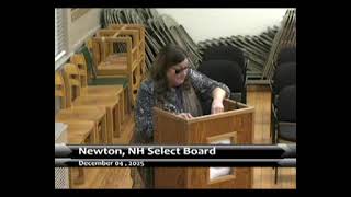 2025 12 04 Town of Newton NH Select Board
