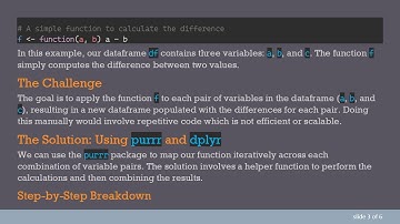 Efficiently Map dplyr Function to Each Combination of Variable Pairs in R