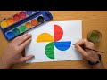 How to draw the NEW Google Photos logo 2020