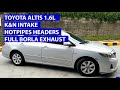 Corolla Altis 1.6L K&N Intake and Full Exhaust with Dyno Test