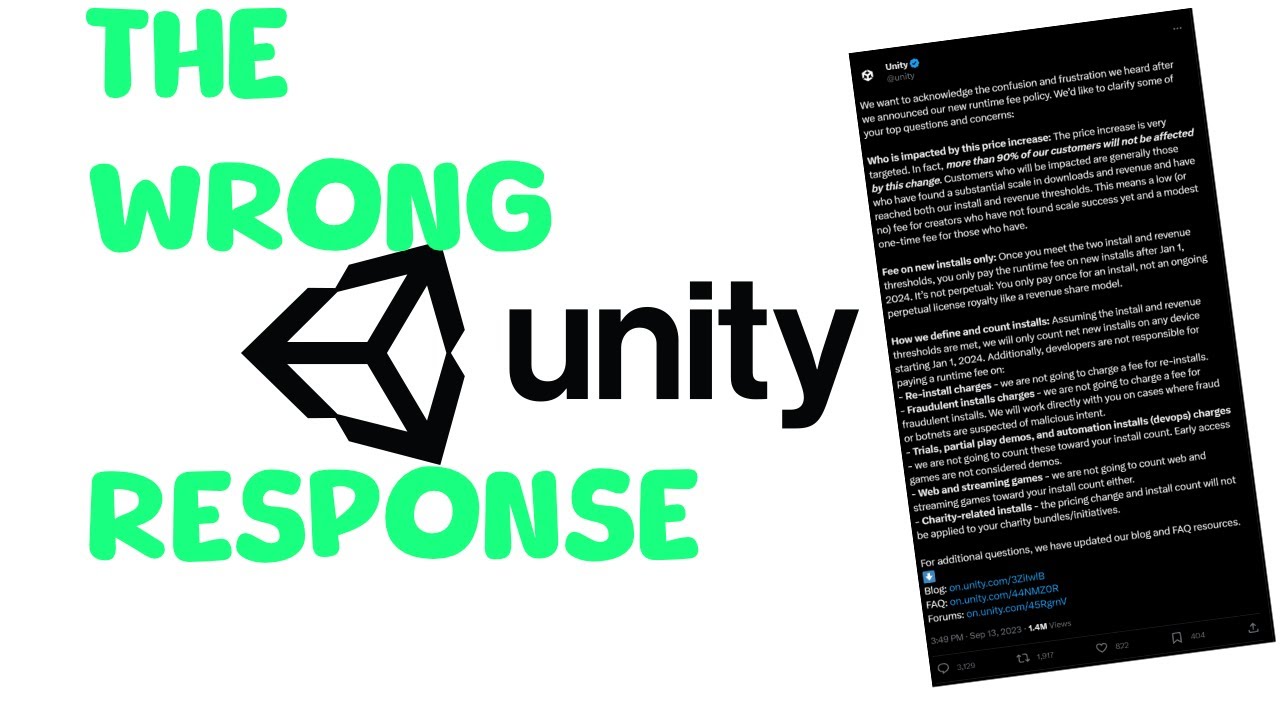 Unity is adding a royalty fee based on the number of times a game is  installed