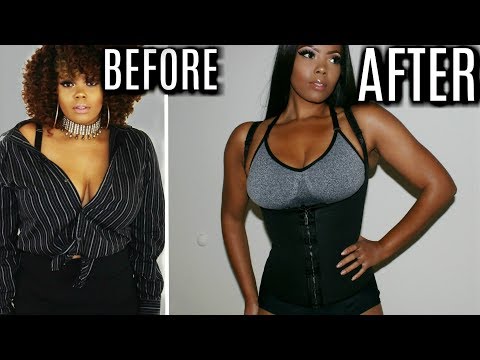 $14 WAIST TRAINER VS PLASTIC SURGERY, WAIST TRAINING BEFORE & AFTER, FAJA  REDUCTORA