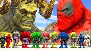 World War Hulk | Blue Hulk \& Hulk Lucifer \& Red Hulk vs Team Venom - What If Battle Superheroes