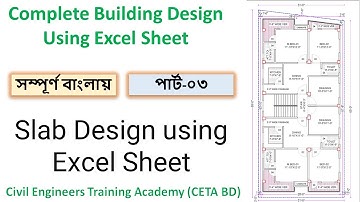 3. Complete Building Design Using Excel Sheet - Slab Design using Excel Sheet @EngrSMHedaetullah