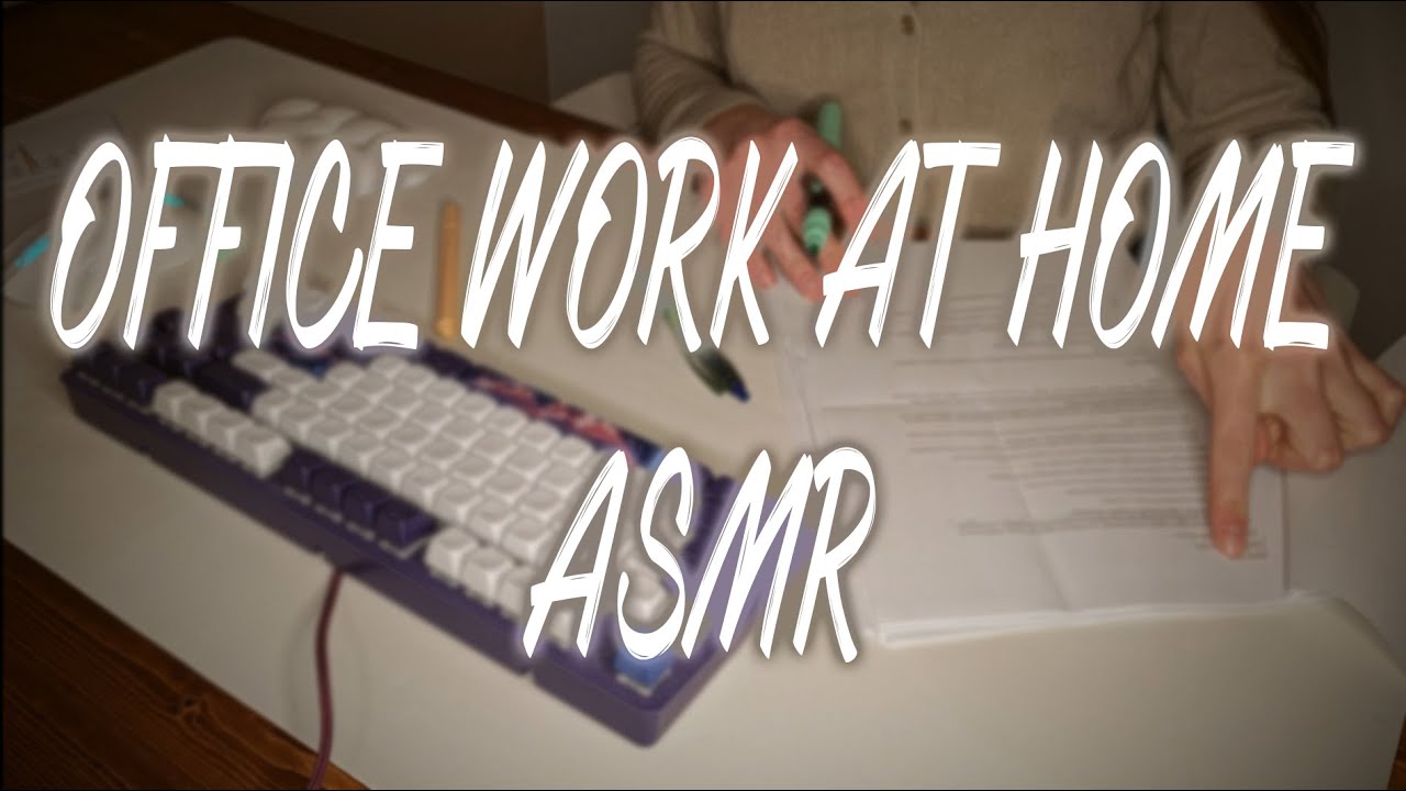 ASMR | OFFICE WORK AT HOME (typing, writing, clicking)