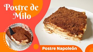 Postre de Milo o Napoleón | Receta de postre sin huevo | Como preparar postre con galletas maria