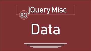 83 - ( jQuery Tutorial ) jQuery Misc : Data , RemoveData