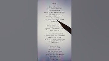 Thumbnail of BTS- "BUTTER" lyrics #btsarmy #kpop #lyrics #bbklyrics #bts #love