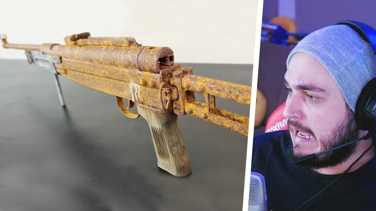 ele restaurou essa arma antiga