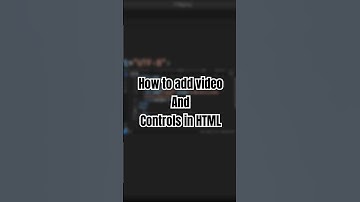 Add video and controls in HTML