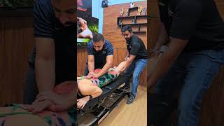 mid back joining lowback pain healed with chiropractic thrust #chiropractic #shorts #ytshorts #fyp