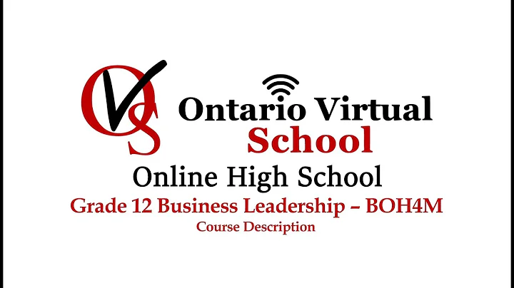 BOH4M - Grade 12 Business Leadership - Ontario Virtual School - OVS Online Course